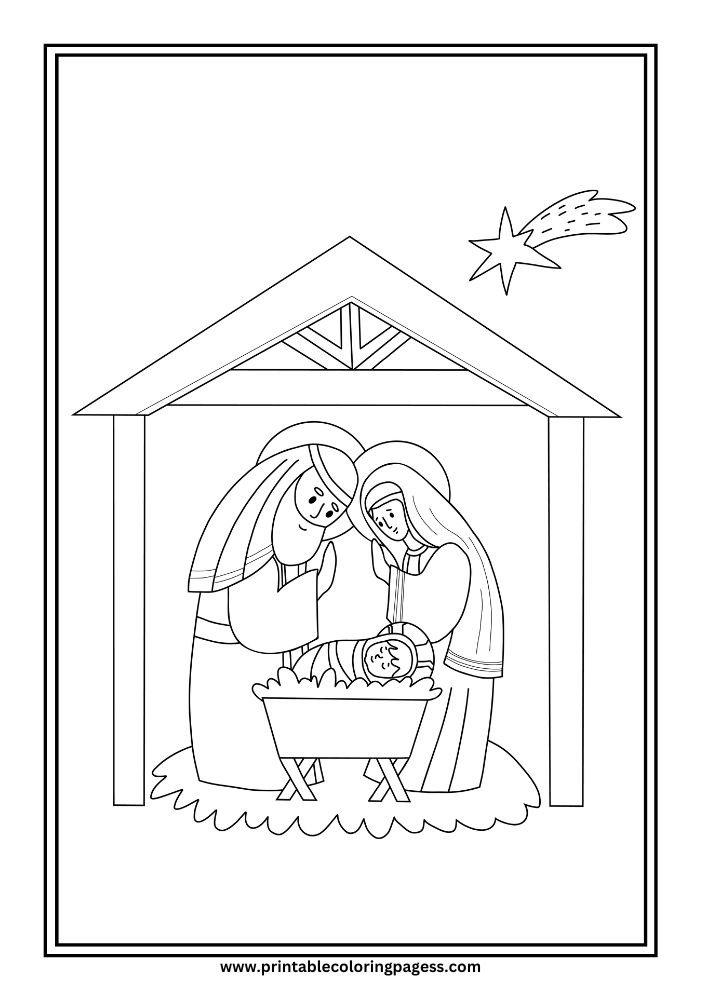 Religious Christmas Coloring Pages Religious Christmas Coloring Pages