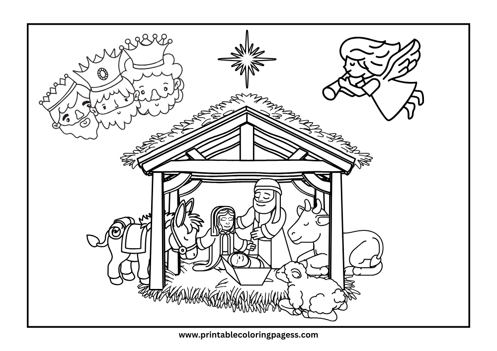 Religious Christmas Coloring Pages Religious Christmas Coloring Pages